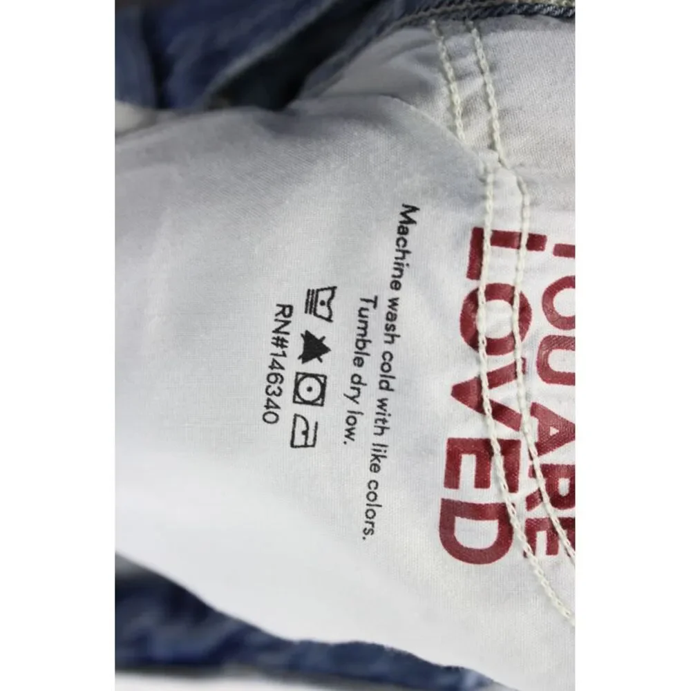 Amo Womens Cropped Blue Jeans Size 28